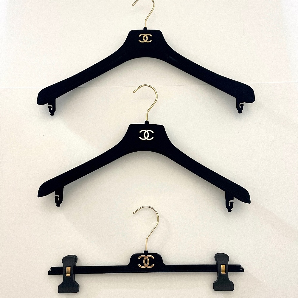  Chanel Velvet Hanger set of 3